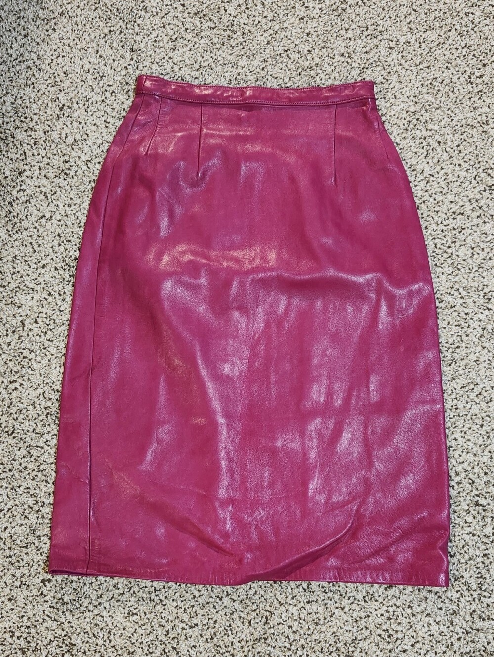 Neiman-Marcus Fuchsia Leather Pencil Skirt Sz6